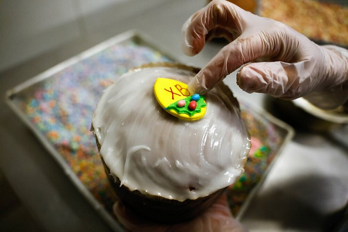 россия, москва, пасха, кулич