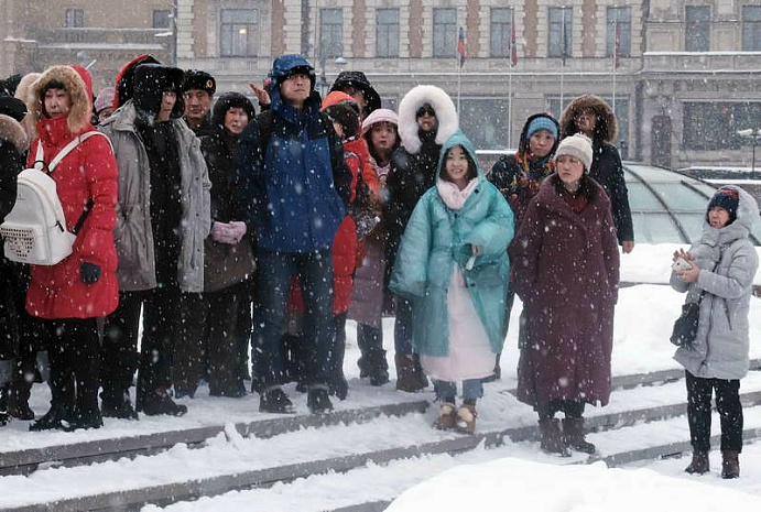 москва, снегопад