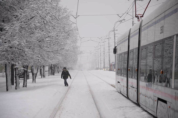 москва, снегопад