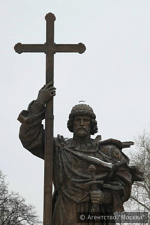 россия, москва, памятник, князь владимир