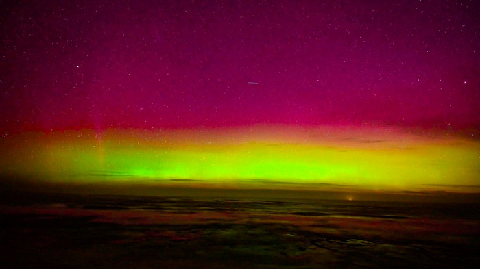 солнце, вспышка, земля, полярное сияние