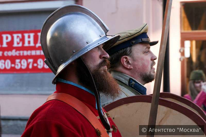 москва, арбат, история, парад, георгий победоносец