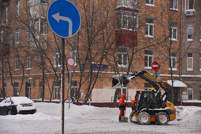 москва, снег, уборка
