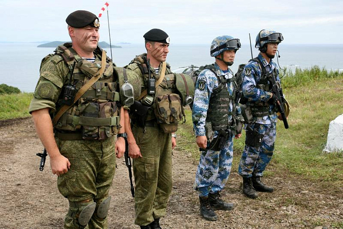 россия, китай, армия, учения, десант
