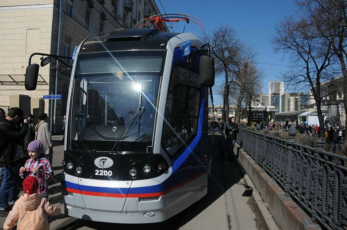 россия, москва, трамвай, парад, конка
