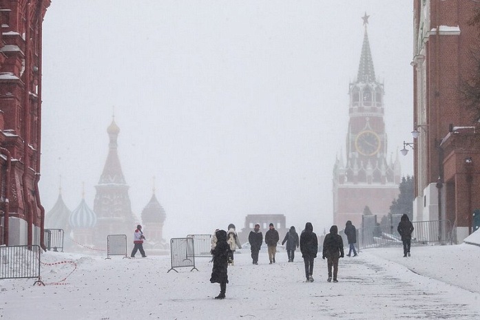 россия, москва, циклон, вивана, метель