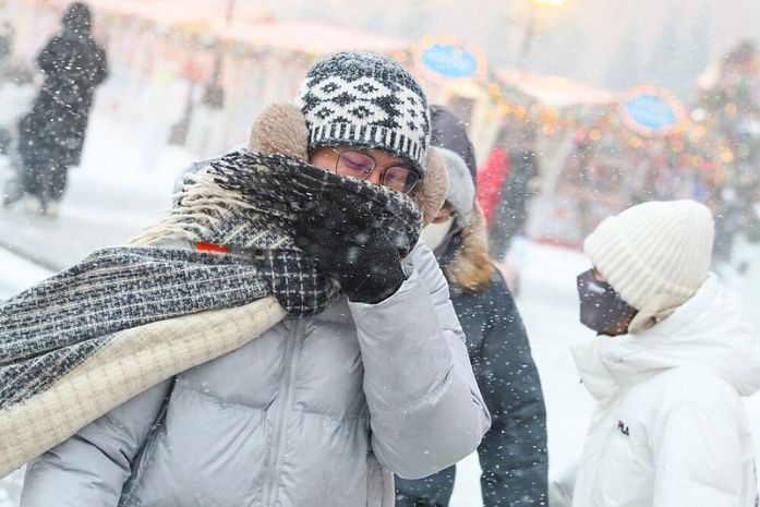 россия, москва, циклон, вивана, метель