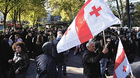 грузия, тбилиси, протестные акции, бидзина иванишвили