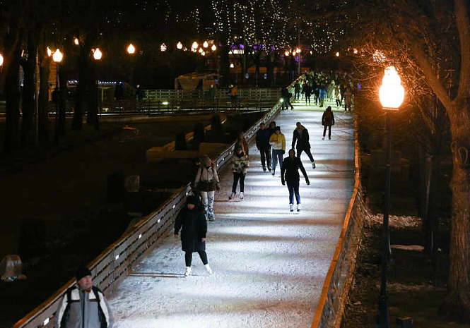 москва, парк горького, каток