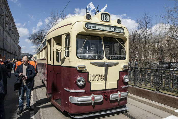 москва, трамвай, парад