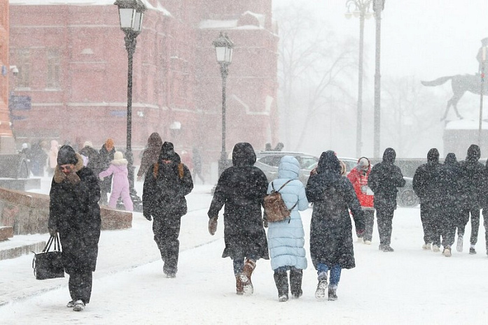 россия, москва, циклон, вивана, метель