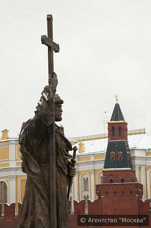 россия, москва, памятник, князь владимир