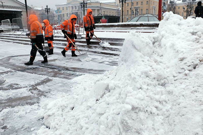 москва, снегопад