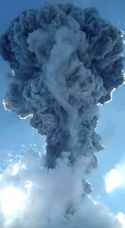 индонезия, вулканы, извержение