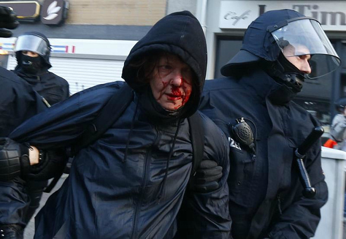 германия, протесты, европейский банк
