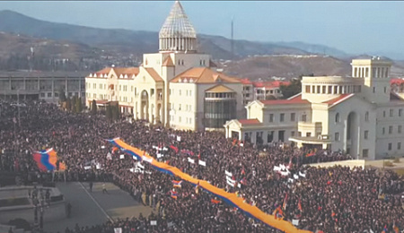 арцах, нагорный карабах, степанакерт, митинг, лочинский коридор, блокада, азербайджан, конфликт, армения