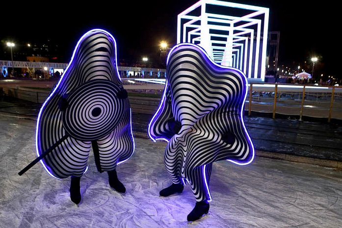 москва, парк горького, каток