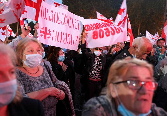 грузия, тбилиси, саакашвили, митинг