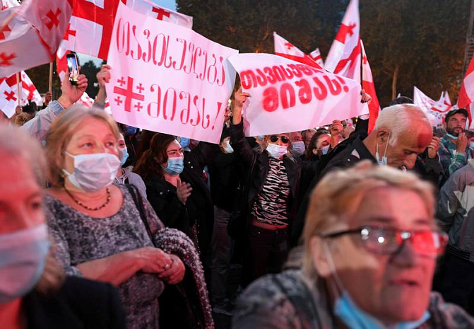 грузия, тбилиси, саакашвили, митинг