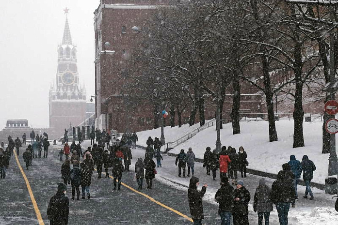 москва, снегопад